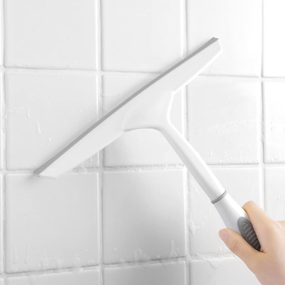 White Handheld Window and Glass Squeegee