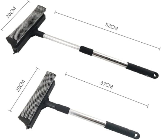 Extendable Window Cleaning Brush and Squeegee