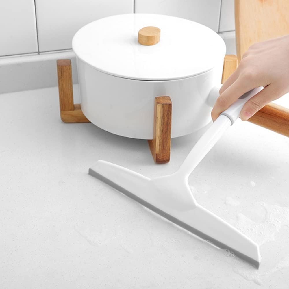 White Handheld Window and Glass Squeegee