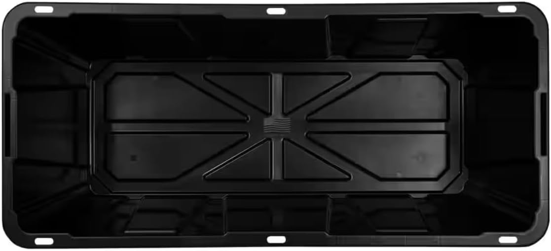 57-Gallon Black Storage Tote with Yellow Lid