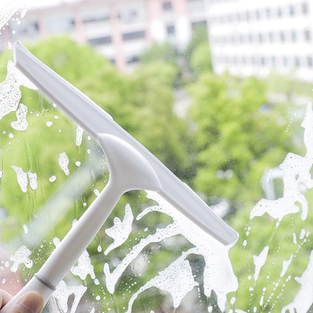 White Handheld Window and Glass Squeegee