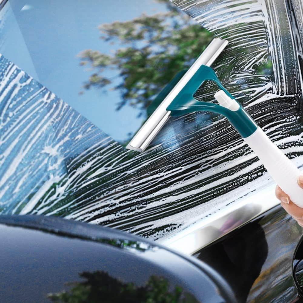 Double-Sided Window Cleaning Brush and Squeegee